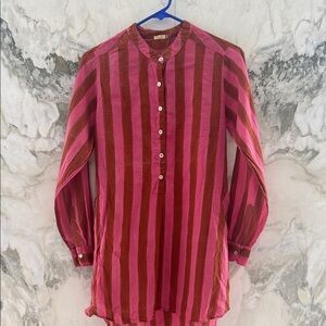 Matta Pink and Brown Striped Men's Shirt